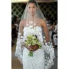 New Wedding Accessories White/Ivory Fashion Veil Ribbon Edge Short Two Layer Bridal Veils With Comb High QualityCCW008