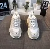 2021 scarpe da papà di marca di lusso firmate nere Parigi sneaker casual in pelle con lacci con suola spessa da donna taglia 35-45