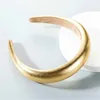 Mode Einfache Leder Stirnbänder für Frauen Dicke Schwamm Gold Silber Farbe Mädchen Haarbänder Großhandel Haar Hoops