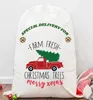 Sublimering Blank Jul Santa Sack Stor julklapp Presentväska Candy Väskor med dragsko REUSERBABLE Personliga bästa gåvor för Xmas Package Storage