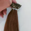 Super qaulity gorąca fuzja płaska końcówka Hair Hair Extensions Human 1 Set 100 STRANDS 100G WETREMINED HAIREXTENSIONES UNZPOCENTOWANE DHL