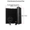 Microphone Isolation Shield For Recording Studio 5 Panel Wind Screen Pop Filter Mic Absorbing Foam Shield Plate With Shock Mount