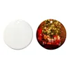 Juldekorationer Sublimation Blanks Personifierad prydnad Mode Hjärtformad Keramisk Xmas Pendants 20PCS HH21-658