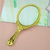 Rétro poignée maquillage miroir articles divers ménagers dames Vintage Portable dentelle à main maquillage miroirs beauté maquillages outil ZYC56