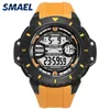 Mens Digital Wristwatches Waterproof Smael Sport Watches Alarm Shock Clock Led Watch Men Digital 1519 Military Watches Army Men Q0524