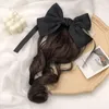 Lot JK ​​Korean Ponytail Bobby Pin Wave Long Wig Big Stain Hair Bows With Clips Fashion School Girl Accessories