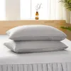 US Stock Pillow Case 2PCS Magic Strecth Pillowcase Beding Pillow Cover Standard Storlek Ljus Grey442y