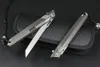 Ny Ankomst Flipper Folding Kniv 14C28N Satin TANTO POINT BLADE CNC TC4 Titan Alloy Handtag Kullager Fast Open EDC Pocket Knives