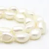 Mode natuurlijke 10-11mm witte onregelmatige kralen voor vrouwen meisje zoetwater parel ketting sieraden maken DIY