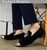 Veet Mocassins Couro Casual Feito à Mão Moda Confortável Respirável Sapatos Masculinos Preto Vermelho