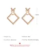 Stud 1Pair Triangle Square örhängen för kvinnor Trendiga Simple Minimalist Gold Color Geometric Metal Earing Smycken Tillbehör1091198