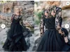 Abiti da sera in pizzo nero Waves Horsehair Engagement Tulle Albertina Top Bohemian Long Maxi Prom Dress