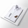 Mäns Mode Casual A Shirts Luxurys Designers Klänning Vår och Höst Högkvalitativ Business Classic Broderi Fashion Långärmad T-shirt M-3XL # 14