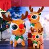 Christmas Decoration Cartoon Deer Plush Elk Stuff Doll Xmas Toy Cute Home Decor Gift Ornament With Bell9254407