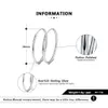 Genuine 925 Sterling Silver Big Circle Hoop Earrings for Women 30cm 40cm 50cm 60cm Fashion Earring Jewelry