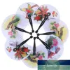1 Stück chinesischer Taschen-Falten-Handfächer, runder Kreis, bedrucktes Papier, dekorativer Fächer, Party-Dekoration, Geschenk