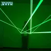2 1 Yüksek Kalite Yeşil Lazer Eldiven Niğlub Bar Parti Dans Şarkıcı Dans Sahne DJ Mekanik Eldiven LED Işık 211216