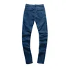 Мужские повседневные фитнес бодибилдинг карманная кожа полная длина спортивные джинсовые брюки высококачественные джинсы хип-хоп уличная одежда X0621