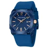 Watches Mens Big Dial Watch Men Waterproof Quartz Wristwatch Sports Chronograph Clock Relogio Masculino Blue