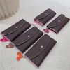 Portfel torebki wnętrza koperta zamek błyskawiczna Kieszonka Klapa Square Heart Floral Messenger Portorth Portorth