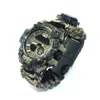 Ręcznie robione wielofunkcyjne na zewnątrz Camping Survival zegarek Paracord Wheven Digital Watch z kompasem gwizdkiem