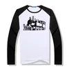 Men's T-Shirts 2021 Steam Train T Shirt Ment Style Art Funny Long Sleeve Men Raglan T-Shirt Modal Fashion Tees Top