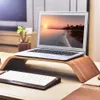 Rialzo per supporto per monitor in legno di noce, supporto per monitor per computer portatile in legno per scrivania