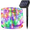 12m 50LED 8 Modes Solar String Lights Fairy Strip Yard Party Wedding Decor Colorful Waterproof - Blue