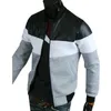 Mens Color Block Bomber Flight Jacket Casual Zipper Coat Ytterkläder Varm Höst Vinter X0621