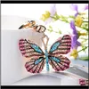 Trendy Moda Ins Luksusowy Projektant Pretty Kolorowe Diament Rhinestone Butterfly Torba Charms Dla Kobiet Dziewczyny Z2WBQ CLJ1U