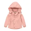 Ins New Girl Boy Kids Långärmad Hooded Cardigan Coat 100% Bomull Tjej Vår Fall Casual Outwear Kids Cute Coat 2-8T