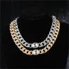 Hip Hop 12.5MM 3PCS KIT Heavy Watch+Square Necklace+Bracelet Bling Crystal AAA+ Iced Out Cuban Rhinestone Chains For Men Jewelry X0509