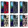 Mobiltelefonväskor för Motorola Moto G Stylus 5G G10 G30 G100 E7 Power Play 2021 Case Shell Blandad PC TPU 2 i 1 Hybrid Armor Kickstand Shock Free Back Cover