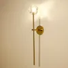 Nordice Vintage luz de cuello de cisne apliques de pared de vidrio lámparas de cristal suspendidas hierro Led pasillo comedor lámpara de pasillo