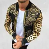 Chaquetas para hombre Abrigo para hombre Estampado All Match Cuello redondo Manga larga Chaqueta de leopardo Ropa de moda