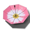 Цветочная ромашка автоматическая складная дождь зонтик ветрозащитный зонтик женские подарки солнцезащитный крем УФ защита от солнца зонтики