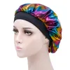 Gorro láser para dormir, accesorios para el cuidado del cabello para adultos, turbante elástico de ala ancha de satén, sombrero para quimio para niña y niño