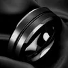 Exquisit 8 mm Men039s Schmuck Tungsten Carbid Ring Black Groove Matt Edelstahl Hochzeit Verlobungsfeier RIN4187936