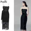 Letnie Vestidos Fashion Sexy Spaghetti Paski Bez Rękawów Koronki Sashes Damskie Suknie Office Lady Midi Dress 210421