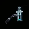 45 90 degrees Quartz Banger Nail Cyclone Spinning Carb Cap Terp Pearl For Bongs dab rigs male female wax oil burner pipes