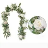 185 cm Ipek Yapay Gül Asma Sahte Çiçek Garland Dekorasyon Düğün Kemer Düzenleme için Ev Odası Dekorasyon Y0901