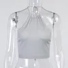 MHCMBSBS Sexy Femmes Halter Tricoté Maille Corset Tops Bandage Sangle Camis Y2K Été Harajuku Fée Grunge Esthétique Vêtements 210517