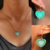 Earrings & Necklace JUST FEEL Colorful Enamel Love Heart Pendant Set For Women Trendy Golden Jewelry Wedding Party Gift