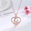 여성을위한 하트 목걸이 S925 Sliver Forever Jewelry 나는 당신을 사랑합니다 어머니 여자 친구 아내없이 선물 상자