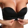 Bustiers espartilhos femininos sem alças super push up lingerie sexy sutiã invisível fechamento frontal sutiãs roupa interior para vestido chegada175g