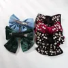 Big Bow Hairpin Female Ponytail Bowknot Top Clip Rhinestone Simulated Velvet Hairpins Solid Color Hair Accessories Women Girls