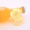 Golden Rose Flower Bottle Opener Wedding Reture Gift Companion Hand Presents Bröllop Tillbehör Övrigt