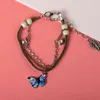 Simpatico braccialetto con ciondolo in metallo con smalto a goccia Braccialetti con ciondoli intrecciati a mano Braccialetti per donna Ragazza Bambini Wholale # MZ104