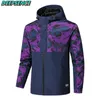 Men Casual Jacket Coat Spring Autumn Thin Sports Run Hooded Coat Men Breathable Against Water Splash Camouflage Loose Jacket Men X0710