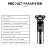 USB-uppladdningsbara elektriska rakapparatens skägg trimmer Vattentät 3D-huvud Torka våt LED-display Razor tvättbar rakningsmaskin för P0817